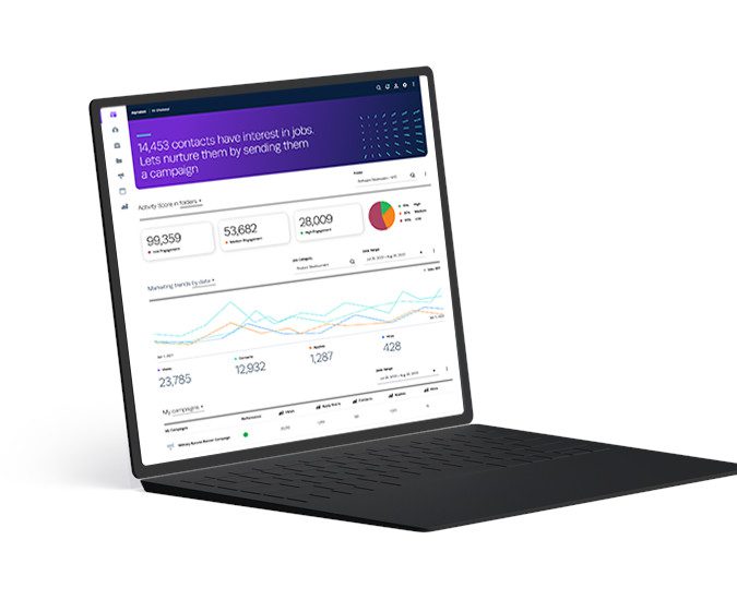 Laptop showing analytics data